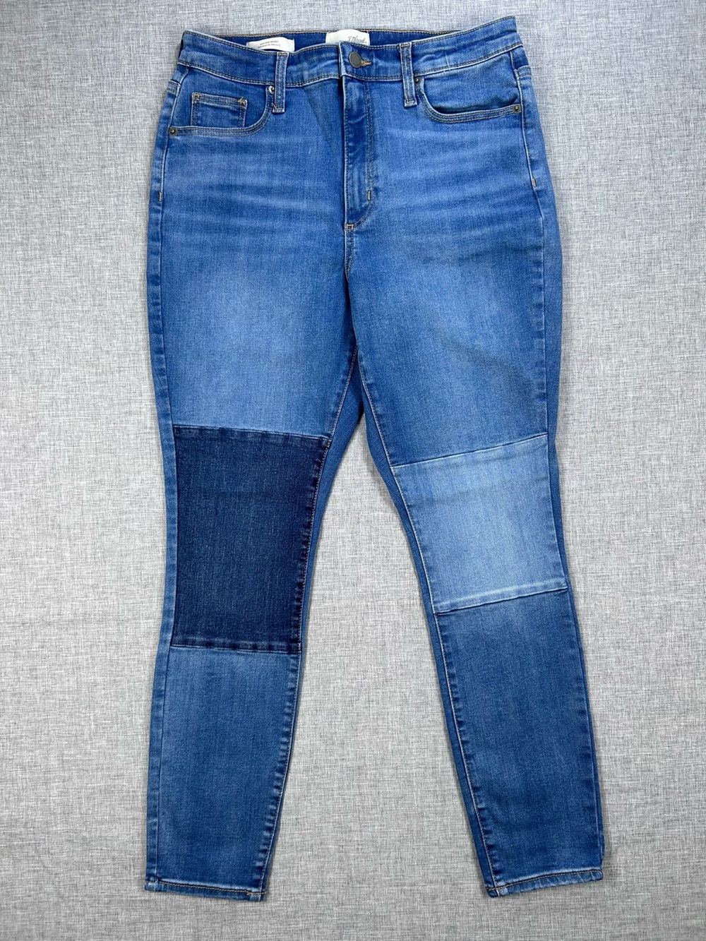 Universal Thread High Rise Skinny Jeans Women’s 10 Patchwork Two Tone